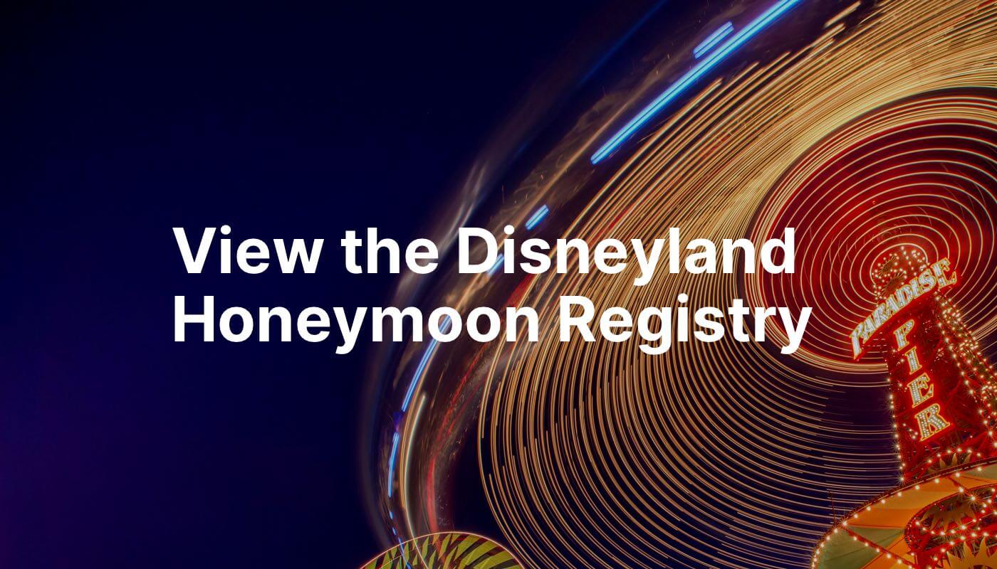 Disneyland Honeymoon Registry