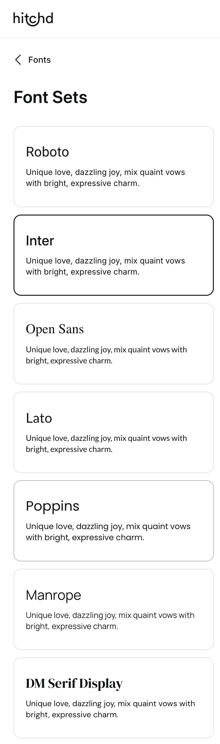 font sets